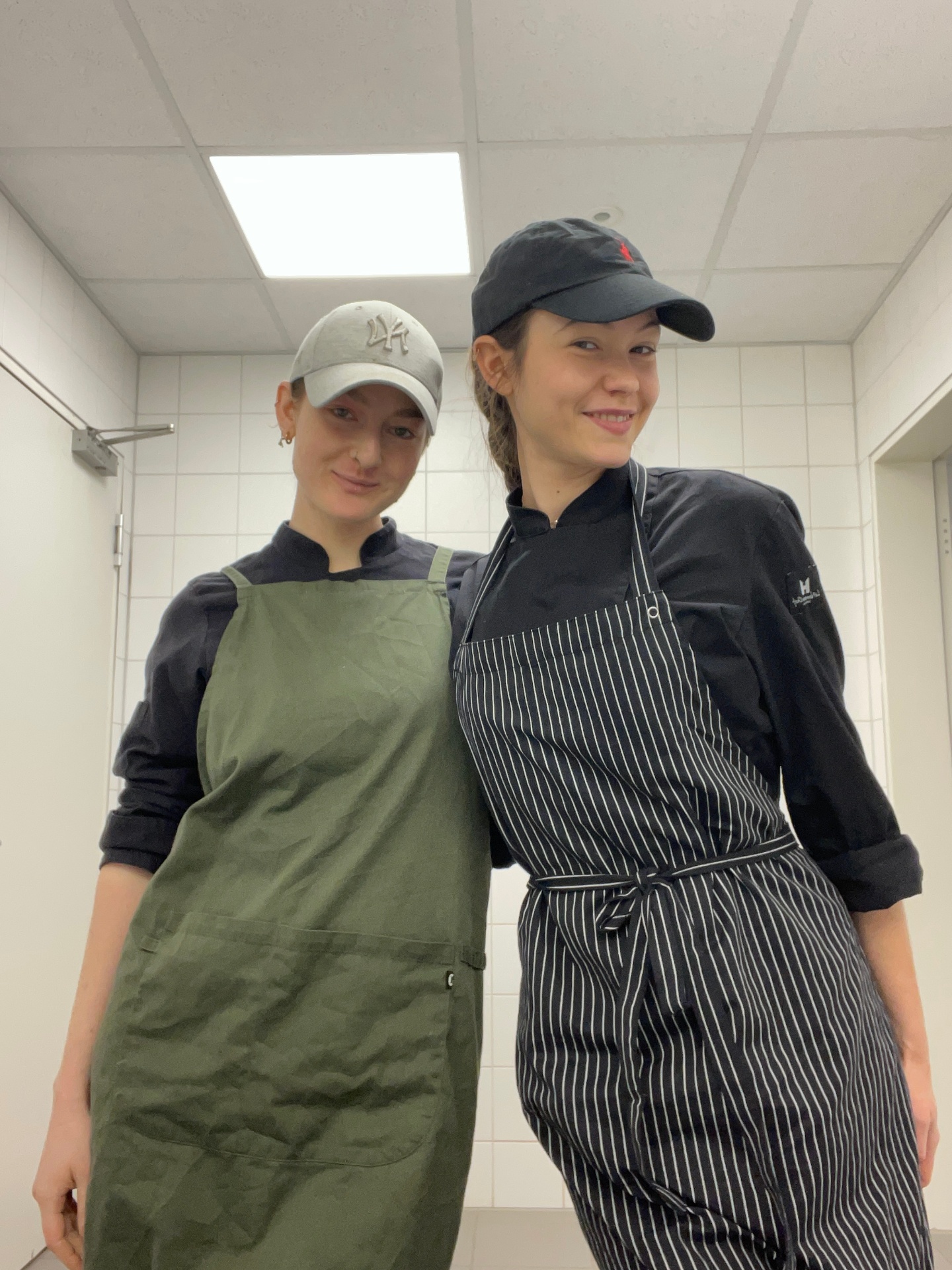Anna and Emma in the kitchen